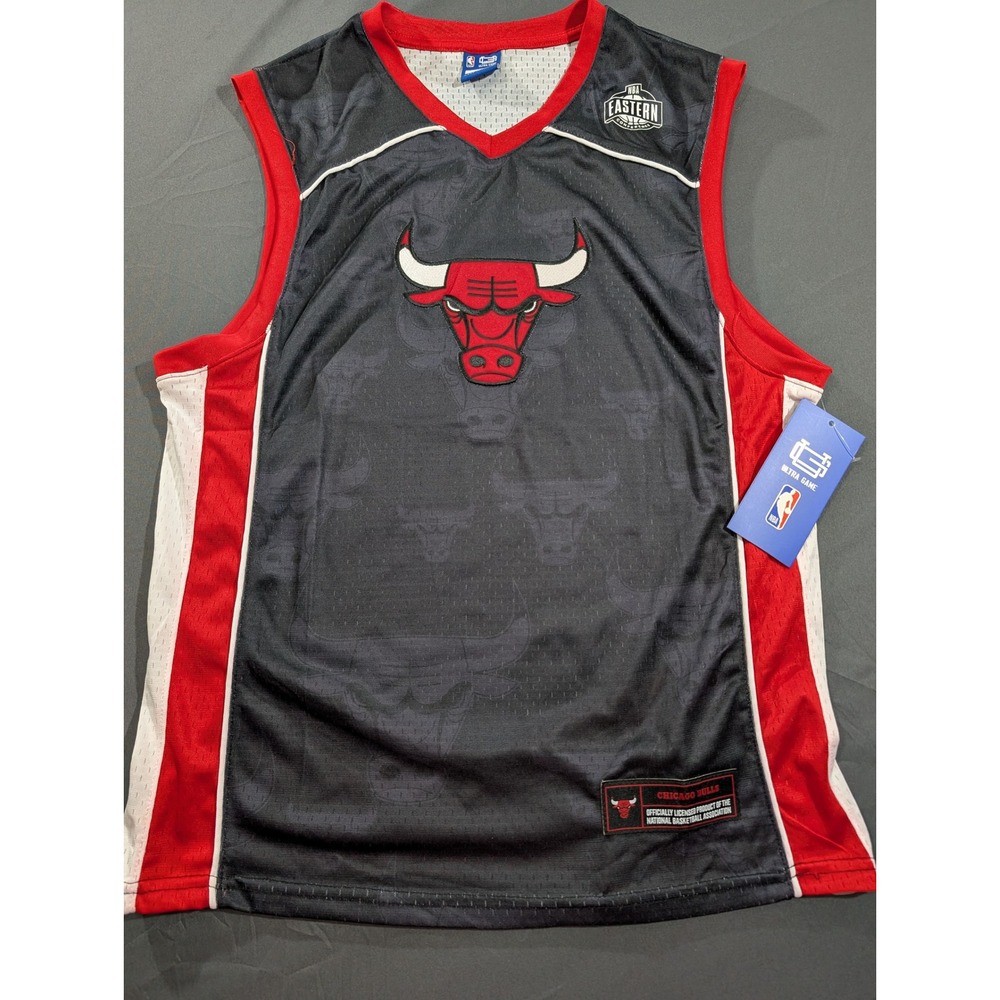NBA Ultra Game Chicago Bulls Basketball Jersey Mens Medium VXML697S Black Red